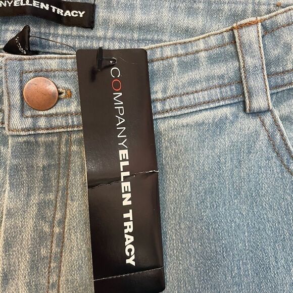 NWT Ellen Tracy Jeans Indigo Style80484203  Size 14 Wide Leg Casual Full - Picture 7 of 13